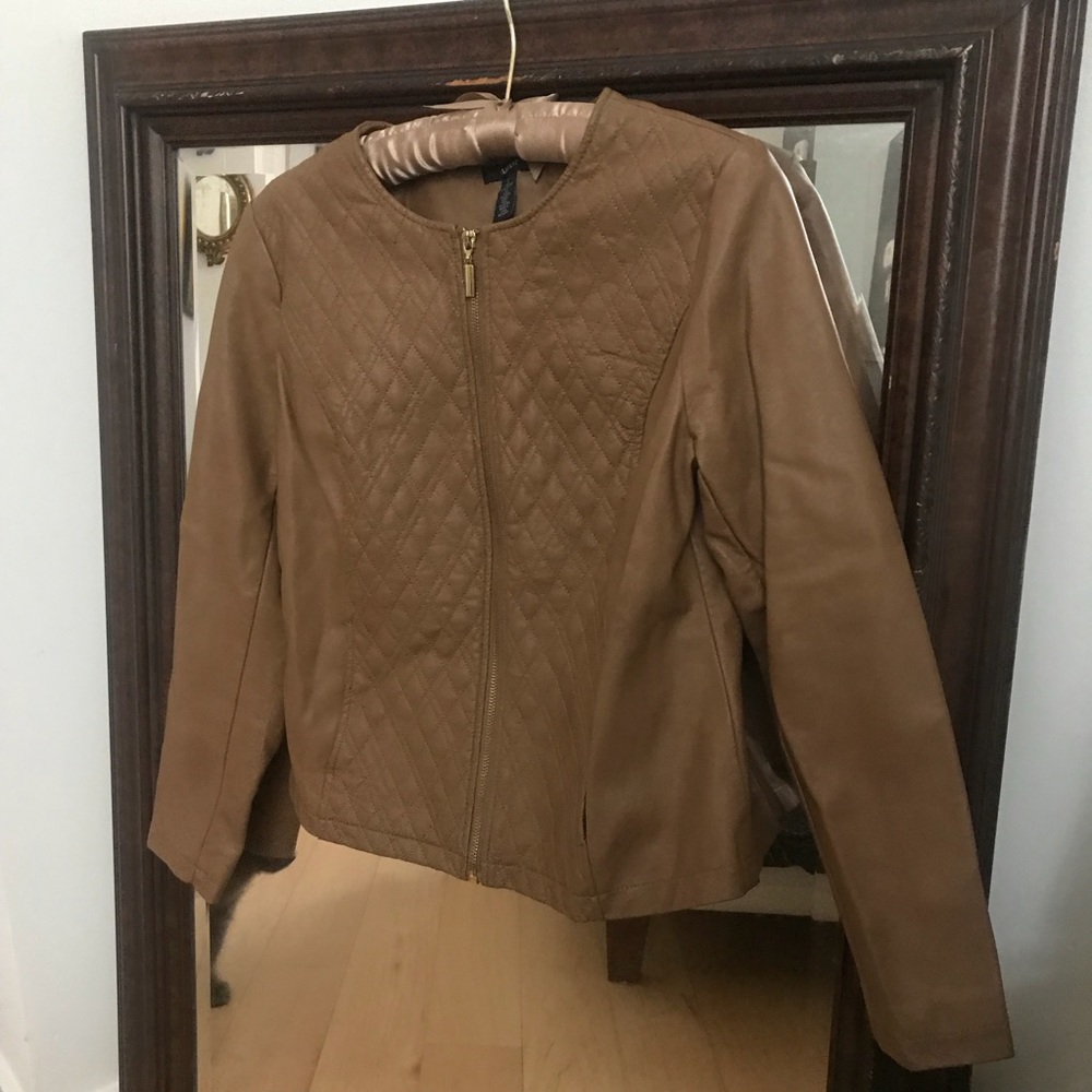 Alfani Faux Leather Jacket - SMALL